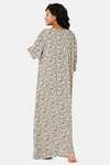 Naiduhall Cotton Full Length Nightdress - Black White — thumbnail 4